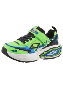 Skechers Kinder Sneaker "MEGA-CRAFT 4K", Gr. 27, schwarz, Textil, Lederimitat, kontrastfarbene Details, sportlich, Schuhe, Klettschuh im coolen
