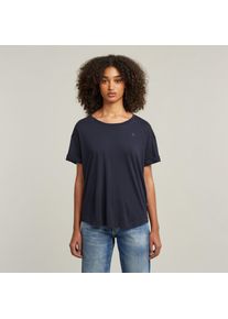 G-Star Raw G-STAR Damen T-Shirt "Rolled up", blau, Gr. XS, unifarben, Jersey, Obermaterial: 100% Baumwolle, Shirts, mit umgeschlagenen Ärmeln