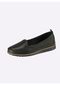 Andrea Conti Damen Slipper, Gr. 36, schwarz, Glattleder, Leder, sportlich, Schuhe