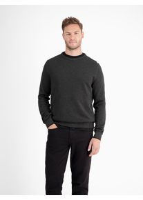 Lerros Herren Strickpullover "Lerros Leichter Strickpullover mit schmaler Rippstuktur", schwarz, Gr. S, 100% Baumwolle, Pullover