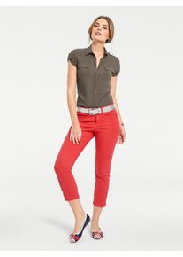 Heine Damen Hemdbluse, grün, Gr. 40, unifarben, 80% Viskose, 20% Baumwolle, Blusen