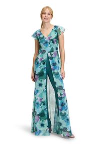 Vera Mont Damen Overall "Vera Mont Jumpsuit kurzarm", grün, elegant, Gr. 38, Obermaterial: 100% Polyester. Futter: 100% Polyester., Overalls, Druck