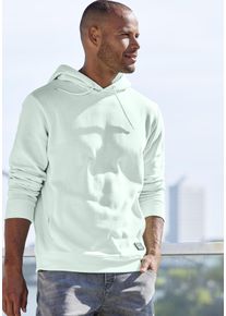 John Devin Herren Hoodie, grün, casual, Gr. S, unifarben, angeraute Sweatware, Obermaterial: 60% Baumwolle, 40% Polyester, Sweatshirts, Langarm,