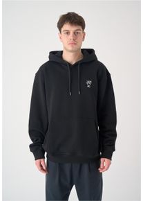 Cleptomanicx Herren Kapuzensweatshirt "Sketch Gull", schwarz, casual, Gr. XL, bestickt, 100% Baumwolle, Sweatshirts, mit toller Stickerei auf der