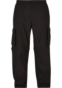 Urban Classics Herren Cargohose "Urban Classics Herren Zip Away Pants", schwarz, Gr. S, unifarben, 100% Baumwolle, Hosen
