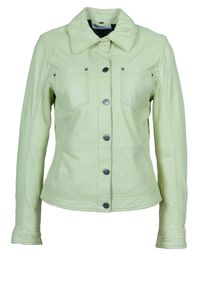 Freaky Nation Damen Lederjacke "TwoToned-FN", grün, Gr. M, Oberstoff: 100% Leder; Futter: 100% Baumwolle, Jacken