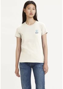 Levi's LEVI'S Damen Rundhalsshirt "THE PERFECT TEE", beige, casual, Gr. L, Single Jersey, Obermaterial: 100% Baumwolle, Shirts