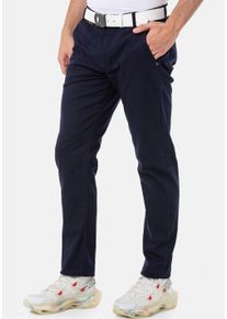 Cipo & Baxx CIPO & BAXX Herren Chinohose, blau, modisch, Gr. 29, unifarben, Web, Obermaterial: 97% Baumwolle, 3% Elasthan, Hosen