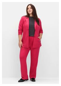sheego Damen Jerseyhose "Große Größen", pink, casual, Gr. 50, unifarben, Obermaterial: 60% Viskose, 35% Polyamid, 5% Elasthan, Hosen, aus