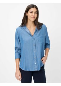 Brax Damen Klassische Bluse "Style VIVIEN", blau, Gr. 42, 100% Lyocell, Blusen