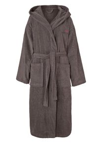 Unisex-Bademantel Kangaroos, L:125cm in Gr. XXXL, grau, Walkfrottee, Hausmäntel, "Cassidy, für Damen & Herren, Standardlänge & Überlänge", mit