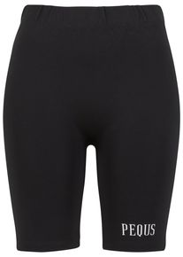 PEQUS Damen Shorts "PEQUS PEQUS Logo Biker Shorts", schwarz, Gr. S, 100% Baumwolle, Hosen