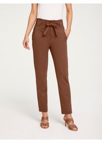 Heine Damen Webhose, braun, Gr. 48, unifarben, 70% Viskose, 25% Polyamid, 5% Elasthan, Hosen