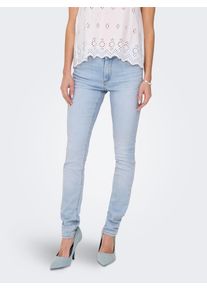 Only Damen Skinny-fit-Jeans "ONLBLUSH MID SKINNY DNM TAI006 NOOS", blau, modisch, Gr. XS, unifarben, Denim/Jeans, Obermaterial: 92% Baumwolle, 6%