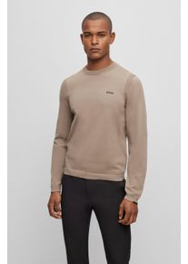BOSS Green Herren Rundhalspullover "Ever-X CN", braun, casual, Gr. S, Strick, Obermaterial: 89% Baumwolle, 10% Polyester, 1% Elasthan, Pullover, mit