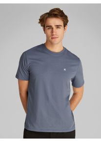 Herren T-Shirt "SS SMOOTH CTTN SOLID CREWNK TEE", grau, Basic, Gr. XXL, Calvin Klein Jeans, unifarben, Single Jersey, Obermaterial: 100% Baumwolle,