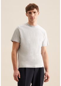 Seidensticker Herren T-Shirt, grau, Gr. S, unifarben, 100% Baumwolle, Shirts, Rundhals