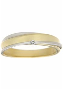 Firetti Damen Diamantring "Schmuck Geschenk Gold 333 Damenring Goldring Diamant", 16, 0,02 ct P2 = erkennbare Einschlüsse, Gelbgold 333-Weißgold