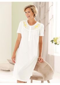 wäschepur WÄSCHEPUR Damen Nachthemd "Nachthemd", Gr. 44, weiß, 100% Baumwolle, unifarben, Kleider