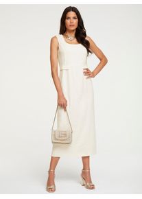 Heine Damen Maxikleid "Kleid", beige, Gr. 48, unifarben, 65% Viskose, 35% Leinen, Kleider