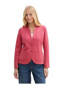 Tom Tailor Damen Sweatblazer "Ottoman", rot, casual, Gr. M, unifarben, Jersey, Obermaterial: 54% Baumwolle, 43% Polyester, 3% Elasthan, Blazer, mit