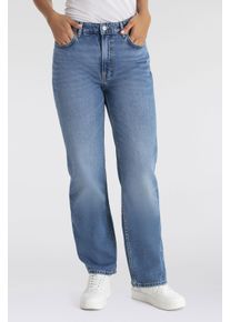 BOSS Orange Damen Straight-Jeans "Ada High Rise Slim Premium Damenmode", blau, modisch, Gr. 31, unifarben, Denim/Jeans, Obermaterial: 58% Baumwolle,