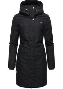 Ragwear Damen Wintermantel "Jannisa", schwarz, casual, Gr. L, Außenmaterial: 65% Polyester, 35% Baumwolle, Innenfutter: 100% Polyester, Wattierung:
