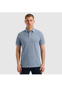 PME-Legend PME LEGEND Herren Poloshirtashleigh blau, casual, Gr. XXL, unifarben, Piquu00e9, Obermaterial: 100% Baumwolle, Shirts, mit Logo Stickerei