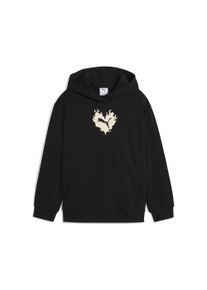 Puma Kinder Hoodie "Flaming Love Hoodie Mädchen", schwarz, Gr. 140, Obermaterial: 68% Baumwolle, 32% Polyester; Kapuzenfutter: 100% Baumwolle; Rippe: