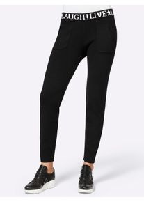 Heine Damen Jogger Pants, schwarz, Gr. 42, unifarben, 52% Viskose, 26% Polyester, 22% Polyamid, Hosen