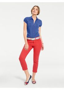 Heine Damen Hemdbluse, blau, Gr. 46, unifarben, 80% Viskose, 20% Baumwolle, Blusen
