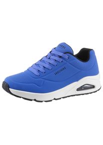 Skechers Herren Sneaker "Uno - Stand on Air", Gr. 48,5, blau, Lederimitat, sportlich, Schuhe, Freizeitschuh, Halbschuh, Schnürschuh mit Air-Cooled