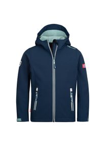 Trollkids Kinder Softshelljacke "KIDS TROLLFJORD JACKET", blau, sportlich, Gr. 140, Obermaterial: 94% Polyester, 6% Elasthan, Jacken