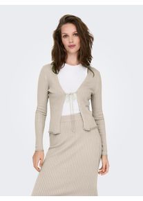 Only Damen Strickjacke "ONLMILA LS V-NECK CARDIGAN CC KNT", beige, modisch, Gr. XS, unifarben, Strick, Obermaterial: 80% Viskose, 20% Polyamid,
