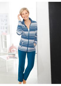 feel good Damen Hausanzug, Gr. 36, blau, 100% Polyester, Homewear-Sets