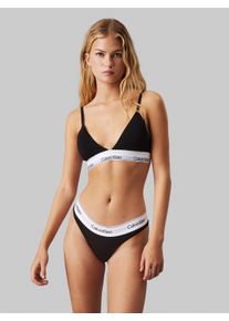 Damen Triangel-BH "LGHT LINED TRIANGLE", Calvin Klein Underwear, Gr. M, schwarz, Obermaterial: 53% Baumwolle, 35% Modal, 12% Elasthan, sportlich,