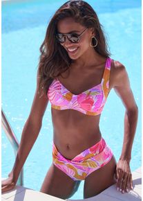 Sunseeker Damen Bügel-Bikini-Top "Butterfly", lila, Gr. 38, bedruckt, Obermaterial: 84% Polyamid, 16% Elasthan. Futter: 92% Polyester, 8% Elasthan,
