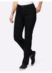 Casual Looks Damen Bequeme Jeans, schwarz, Gr. 36, unifarben, 81% Baumwolle, 17% Polyester, 2% Elasthan, Jeans