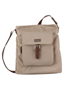 Tom Tailor Damen Hobo "Rina", beige, Nylon, beschichtet, gepflegt, kontrastfarbene Details, mehrfarbig, Taschen, aus leichtgewichtigem Nylon und