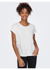 Only Play Damen Trainingsshirt "ONPAUBREE SS LOOSE TRAIN TEE - NOOS", rot, sportlich, Gr. L, unifarben, Jersey, Obermaterial: 88% Polyester, 12%