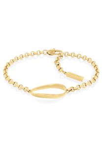 Calvin Klein Damen Armband "Schmuck Edelstahl Armschmuck Erbskette SCULPTURAL", Edelstahl, gold, Edelstahl, Armbänder
