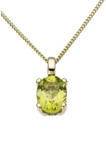 Firetti Damen Ketten-Anhänger "Schmuck Geschenk Gold 333 Halsschmuck Anhänger für Halskette", Gelbgold 333, 1,85 g, grün, Gelbgold 333,