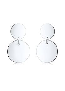 Elli Damen Paar Ohrhänger "Ohrstecker Plättchen Lang 925 Sterling Silber", OneSize, ohne Stein, Silber 925 (Sterlingsilber), silber, Silber 925