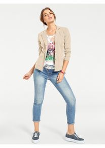 Heine Damen Jerseyblazer "Jersey-Blazer", beige, Gr. 40, 100% Baumwolle, Blazer