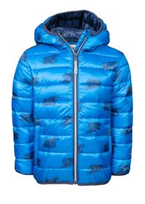 SALT & PEPPER SALT AND PEPPER Jungen Steppjacke "Firetrucks", blau, casual, Gr. 128, bedruckt, 100% Polyester, Jacken, mit leichter Steppung