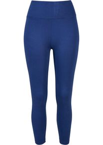 Urban Classics Damen Leggings "Urban Classics Damen Ladies High Waist Jersey Leggings", blau, Gr. S, unifarben, 95% Baumwolle, 5% Elasthan, Hosen