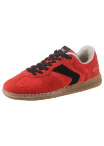 VERBENAS Damen Sneaker "Sora", Gr. 42, rot, Veloursleder, sportlich, Schuhe, Schnürschuh, Freizeitschuh, Halbschuh mit weichem Schaftrand