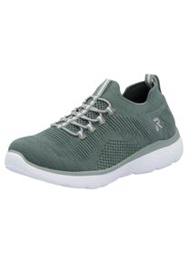 RIEKER SPORT Damen Slip-On Sneaker, Gr. 36, grün, Textil, sportlich, Schuhe, Slipper, Freizeitschuh, Schlupfschuh mit Elastik-Einstieg
