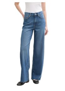 Damen Weite Jeans, blau, casual, Gr. XS, Tom Tailor Denim, unifarben, Denim/Jeans, Obermaterial: 59% Lyocell, 39% Polyester, 2% Elasthan. Futter:
