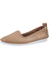 Andrea Conti Damen Slipper, Gr. 35, beige, Glattleder, Leder, modisch, Schuhe